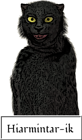 Upper body image of Hiarmintar-ik to demonstrate the black hyarmi coat color.